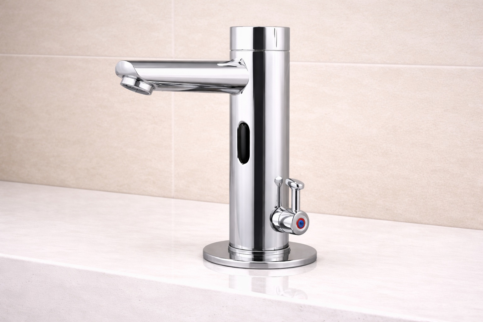 BathSelect Commercial Temperature Control Sensor Faucet with Built-In Mixing Valve - B5125DC-B